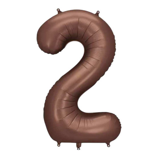 Picture of FOIL BALLOON NUMBER 2 MOCHA 34 INCH